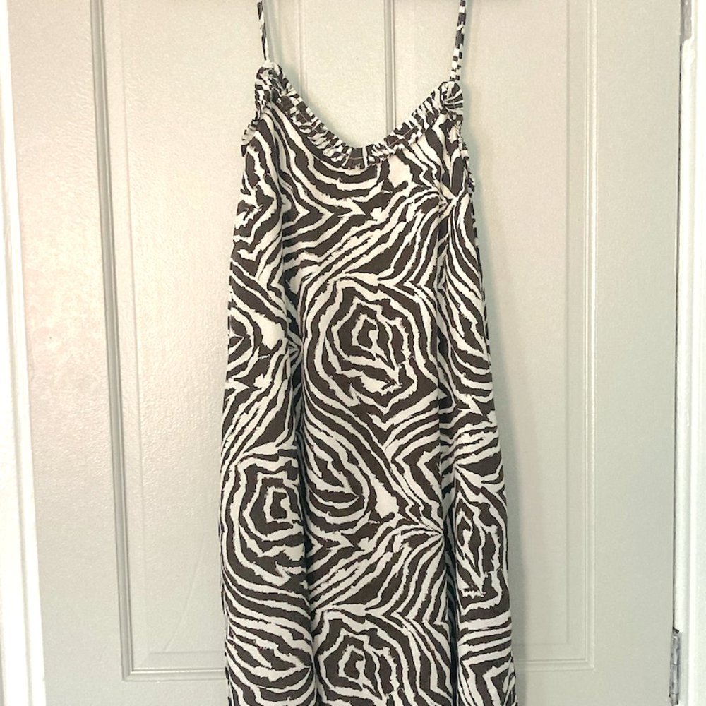 Slip Dress - Chocolate Zebra Swirl  - Wray  - XL  - Brand New
